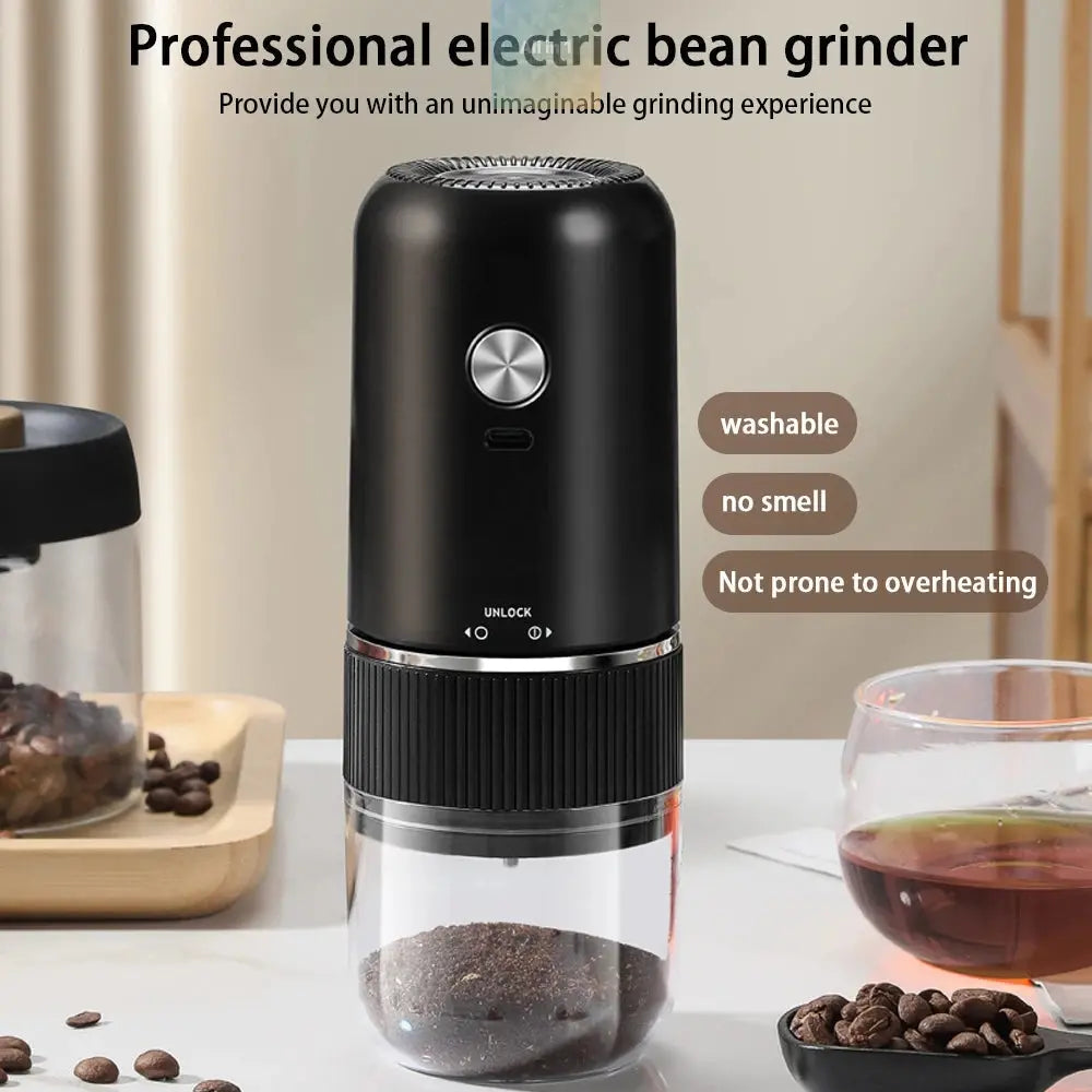Portable Electric Coffee Grinder Adjustable Grinding Thickness Ceramic @all in 1 world all in 1 world