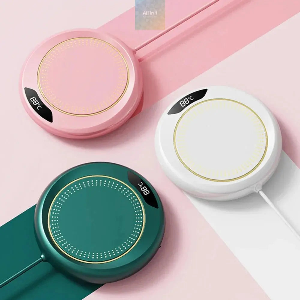 USB Smart Coffee Mug Warmer with Digital Display Yellow Pandora