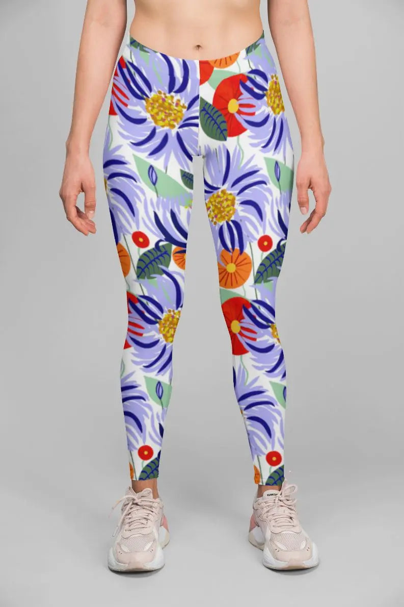 Besoss all-over print high-waist performance leggings for women - squat-proof compression activewear - ALL IN 1 WORLD