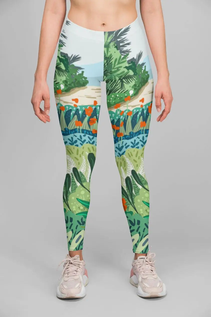 Dahezig all-over print high-waist performance leggings for women - squat-proof compression activewear - ALL IN 1 WORLD
