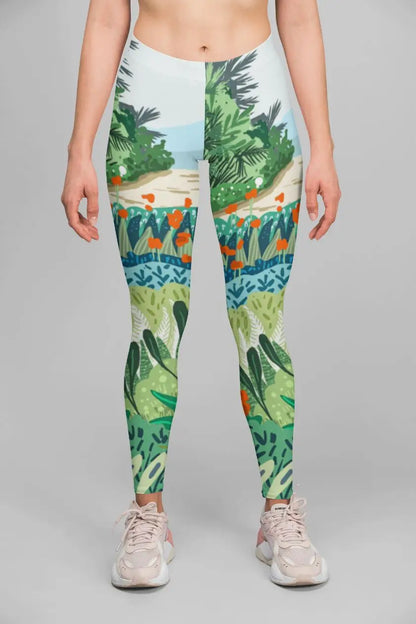 Dahezig all-over print high-waist performance leggings for women - squat-proof compression activewear - ALL IN 1 WORLD