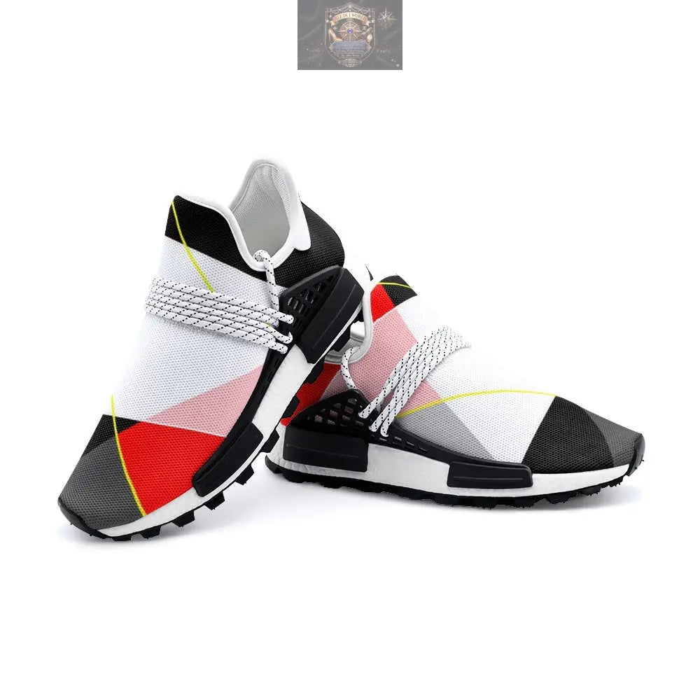 VIPER Style 55TR geometric abstract unisex lightweight sneakers - breathable mesh lace-up trainers - ALL IN 1 WORLD