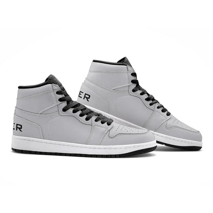 VIPER Style 55TO light grey high-top hip hop sneakers - rubber outsole basketball-style trainers - ALL IN 1 WORLD