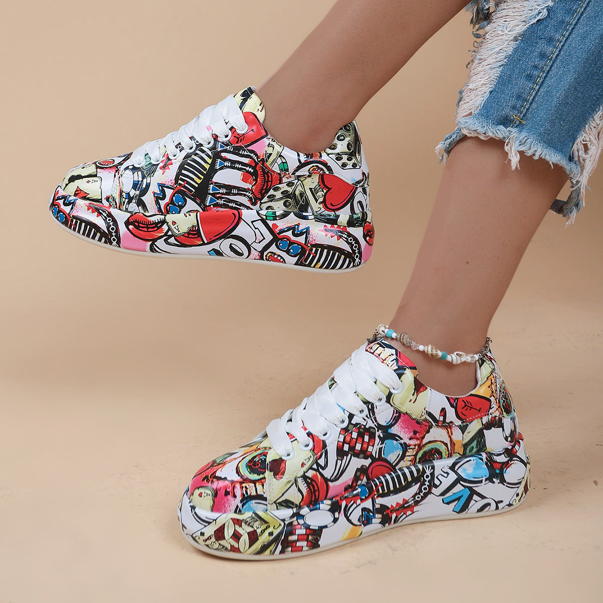 Thick-sole platform sneaker, colour option