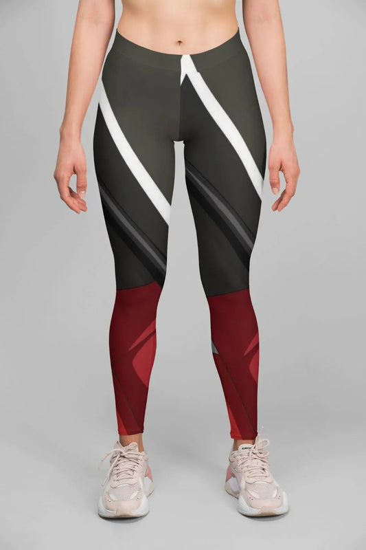 Alpine Character print high-waist performance leggings for women - compression activewear - ALL IN 1 WORLD