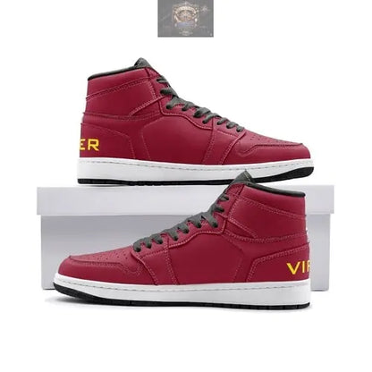 VIPER 55TO Burgundy High-Top Sneakers ALL IN 1 WORLD