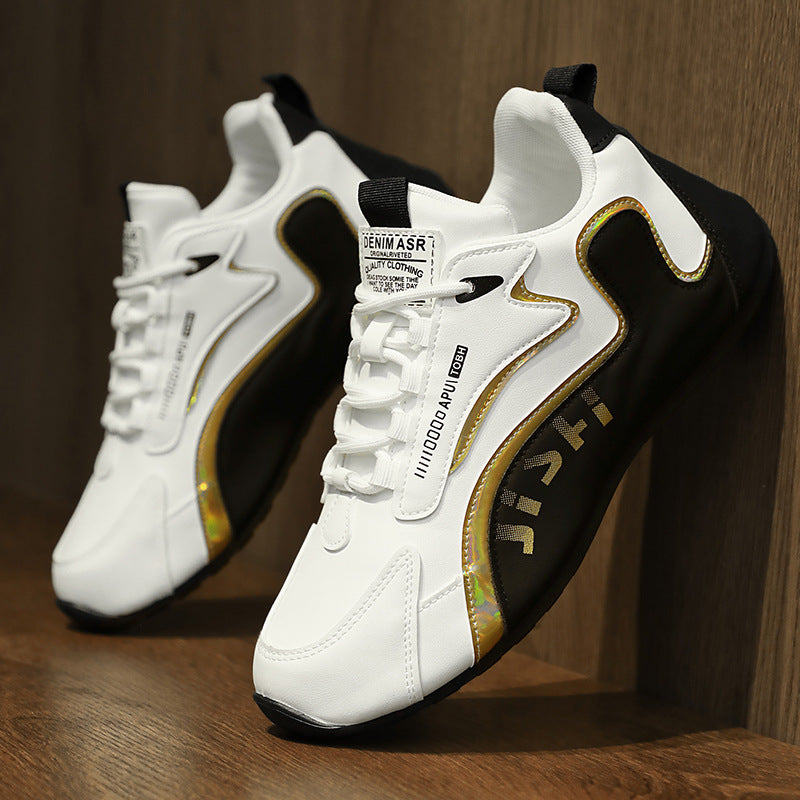 Lightweight colorblock sneaker, side profile