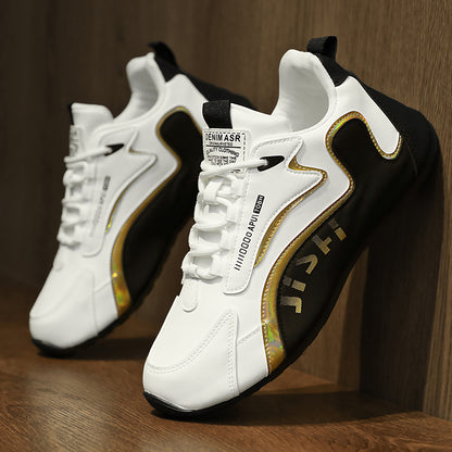 Lightweight colorblock sneaker, side profile