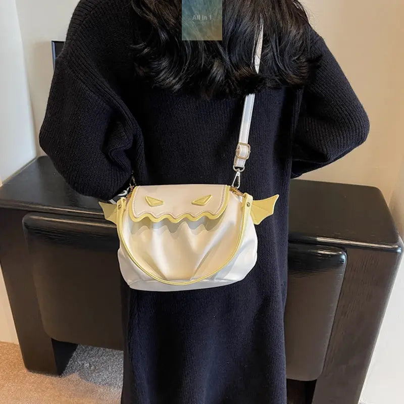 Funny Crossbody Bag Halloween Pumpkin Cartoon Shoulder Bags With Small Crimson Medea