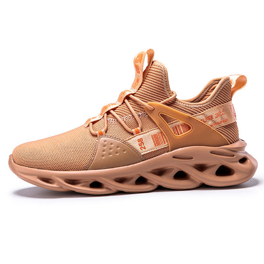 Breathable mesh sports sneaker, side view