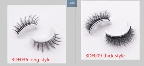 Natural False Eyelashes Reusable 3D Mink Lashes Self Adhesive Fake @all in 1 world all in 1 world