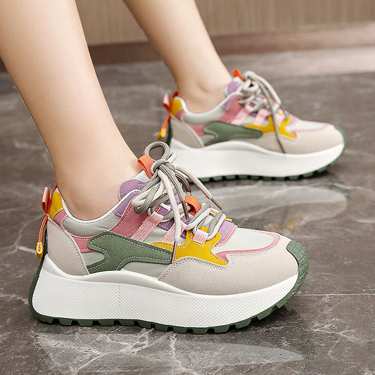 Women's chunky dad sneaker, side view