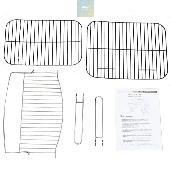 Portable Charcoal Grill BBQ and Smoker with Lid Folding Tabletop Grill @ all in 1 world all in 1 world