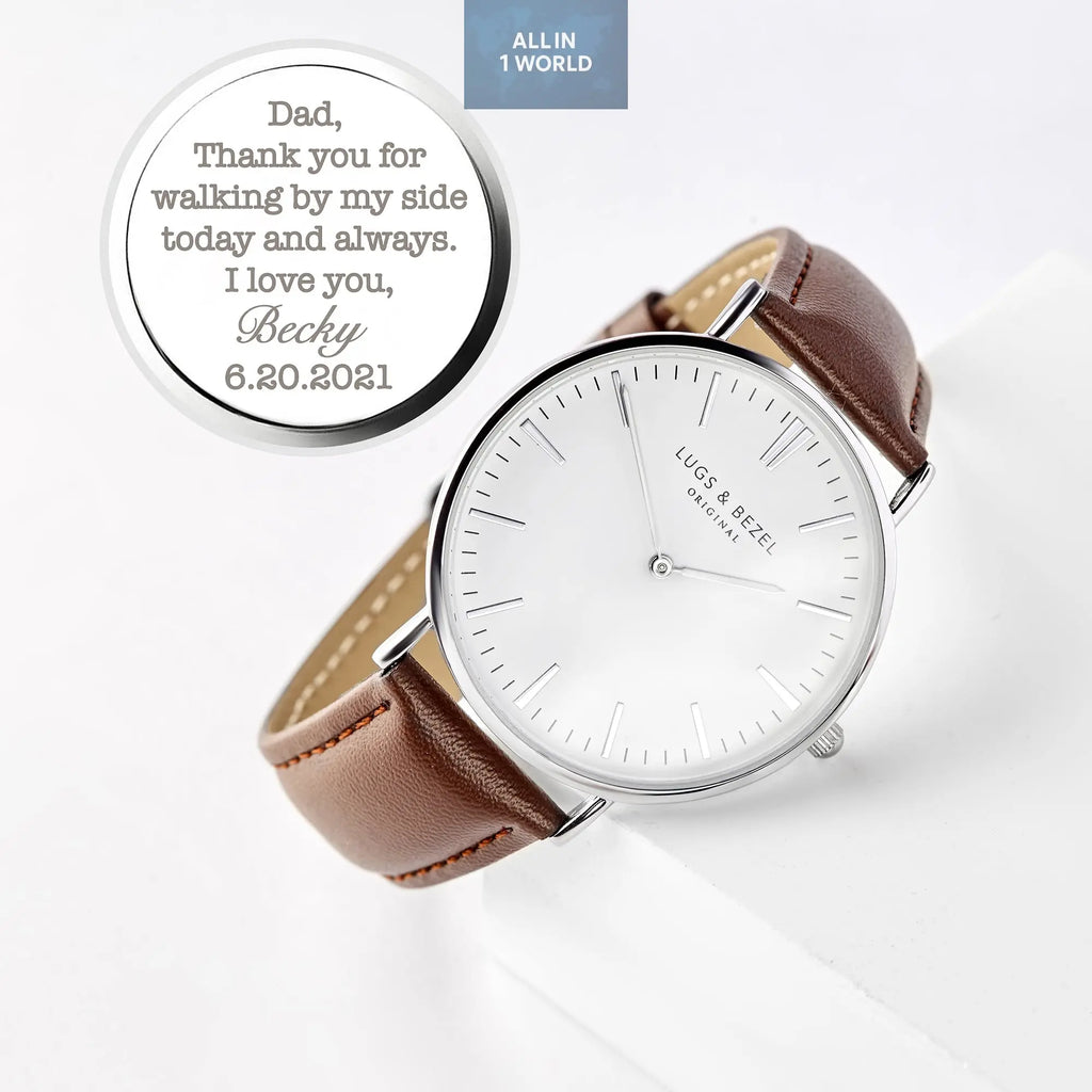 Personalized Mens Watch, Engraved Watch Gift for Boyfriend Husband all in 1 world