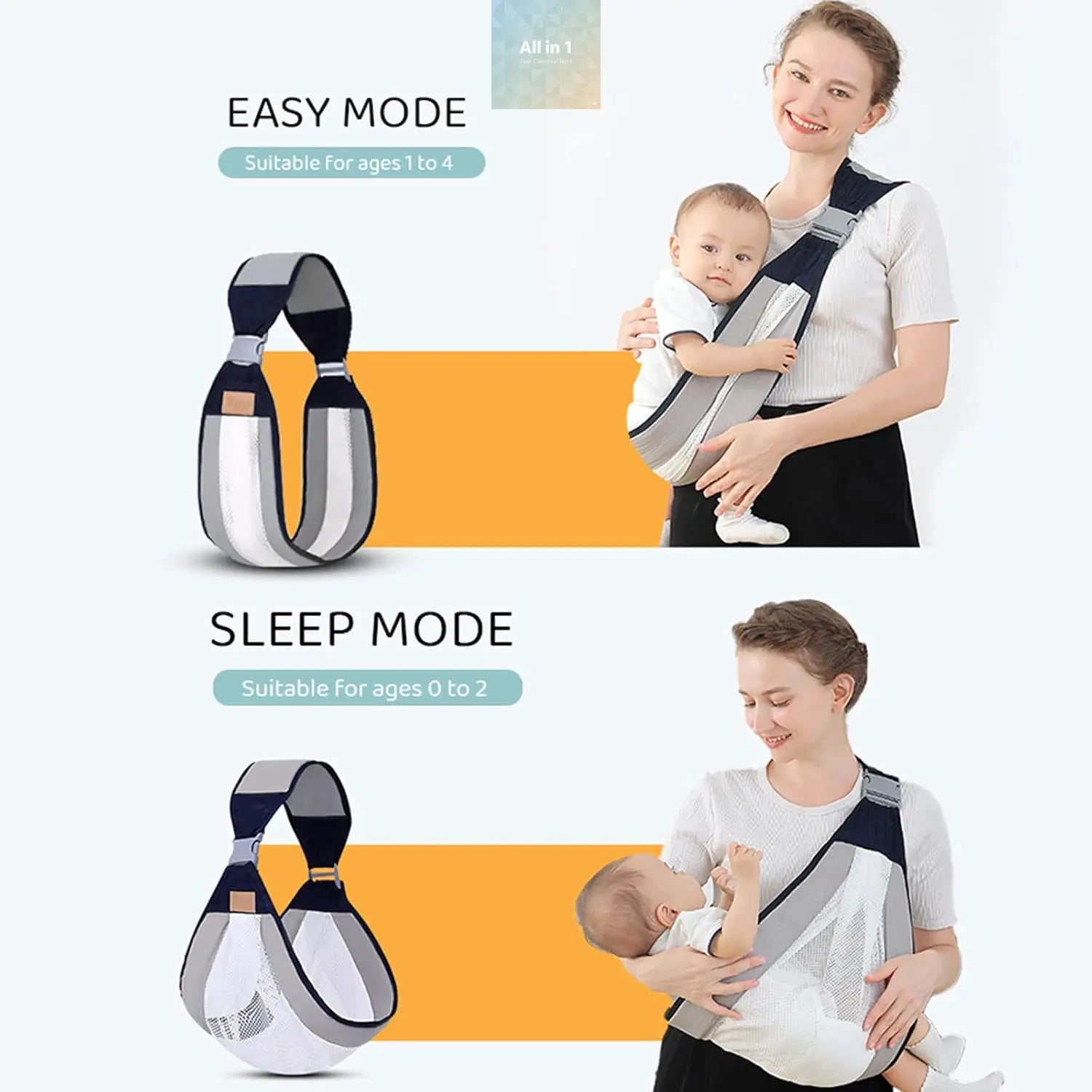 Portable Breathable Baby Carrier Ergonomic Baby Sling Lilac Milo