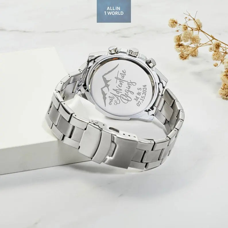 Personalized Mens Watch, Boyfriend Gift, Anniversary Gift all in 1 world