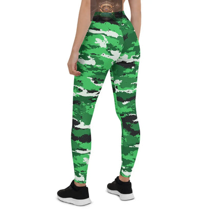 Green Camo Leggings for Women ALL IN 1 WORLD
