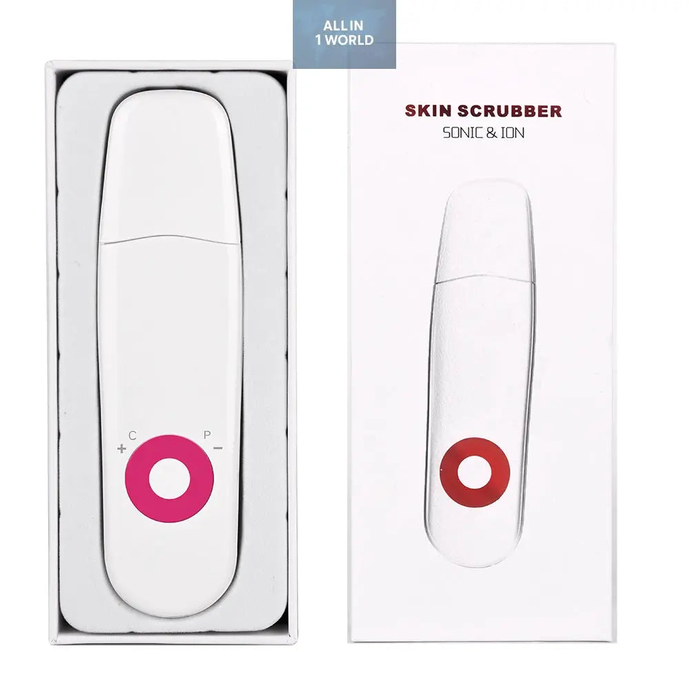 Ultrasonic Skin Scrubber Deep Cleaning EU Red @all in 1 world all in 1 world