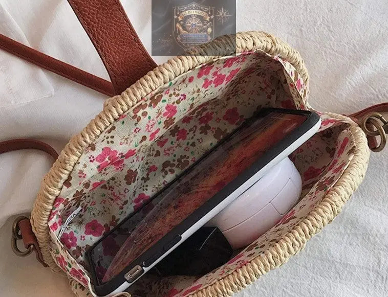 Casual Mini Oval Straw Crossbody Bag ALL IN 1 WORLD