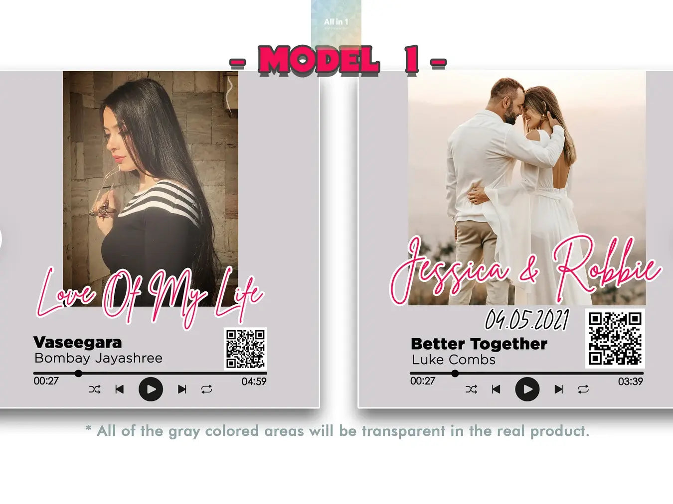 Personalized Gift Glass Art Music Plaque, Song Plaque, Spotify Sign White Felix