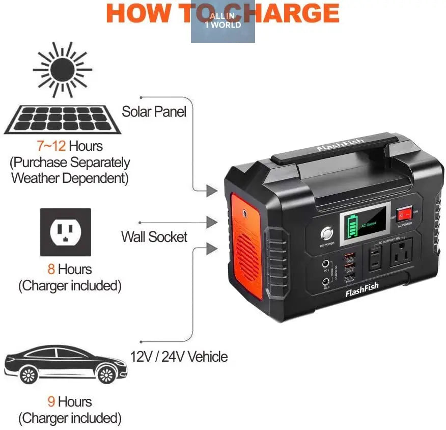 200W Generator Outdoor Portable Energy Power Supply @all in 1 world all in 1 world