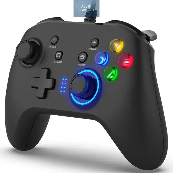 Wired Gaming Controller Joystick Gamepad with Dual-Vibration all in 1 world