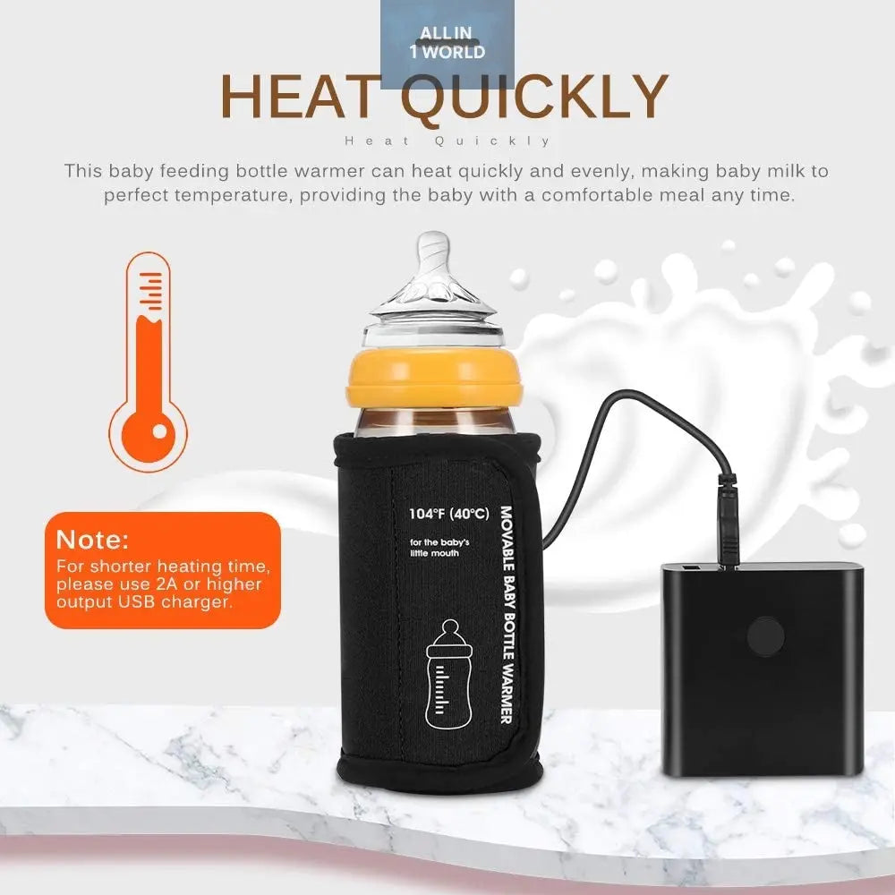 Baby Bottle Warmer Car Moveable USB Bottle Cup Heating Insulation Bag Teal Simba