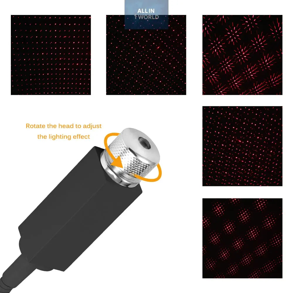 Car Roof Mini LED Star Night Lights Projector @all in 1 world all in 1 world