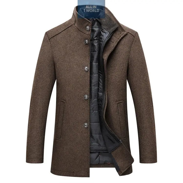 men's winter jacket Wool Slim Fit Thick Warm Coat all in 1 world