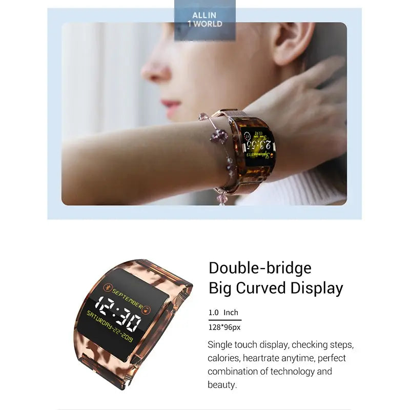 Smart Watch Health Monitor Arc Glass Bracelet all in 1 world
