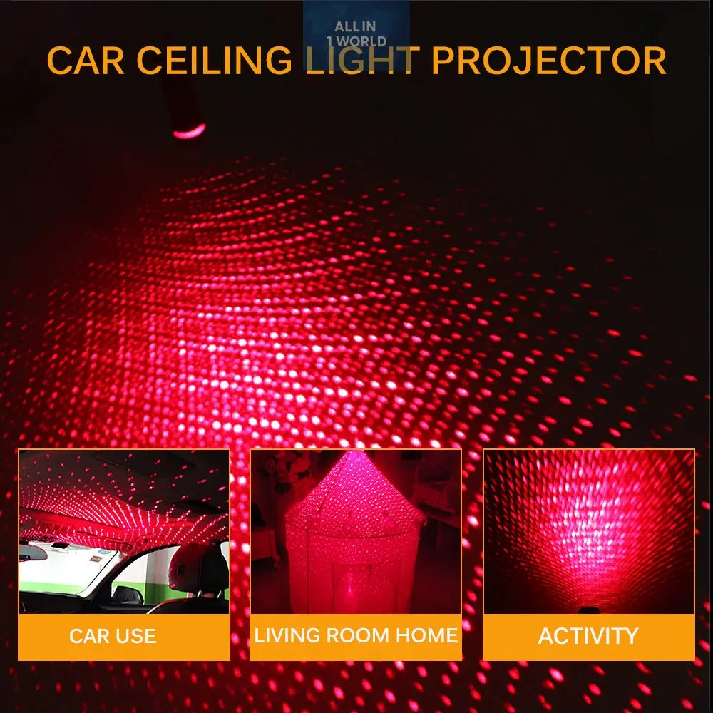 Car Roof Mini LED Star Night Lights Projector @all in 1 world all in 1 world