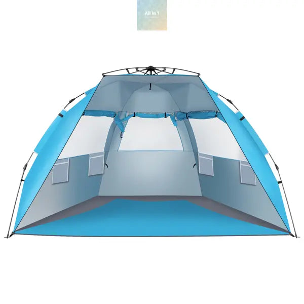 Outdoor Camping Fiberglass Pole Oxford Cloth Beach Tent Lilac Milo