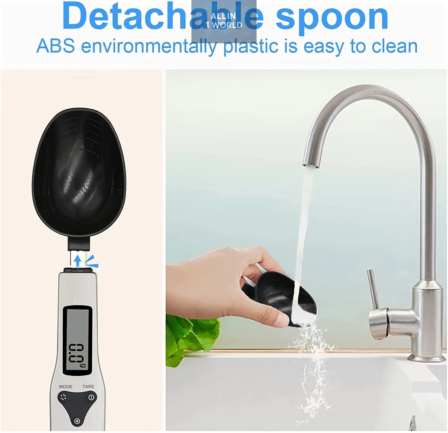 Measuring Spoon Kitchen Electronic Food Scale Digital Spoon Scale all in 1 world