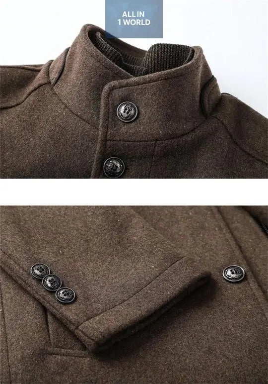 men's winter jacket Wool Slim Fit Thick Warm Coat all in 1 world