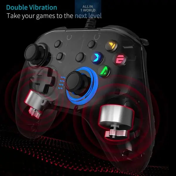 Wired Gaming Controller Joystick Gamepad with Dual-Vibration all in 1 world
