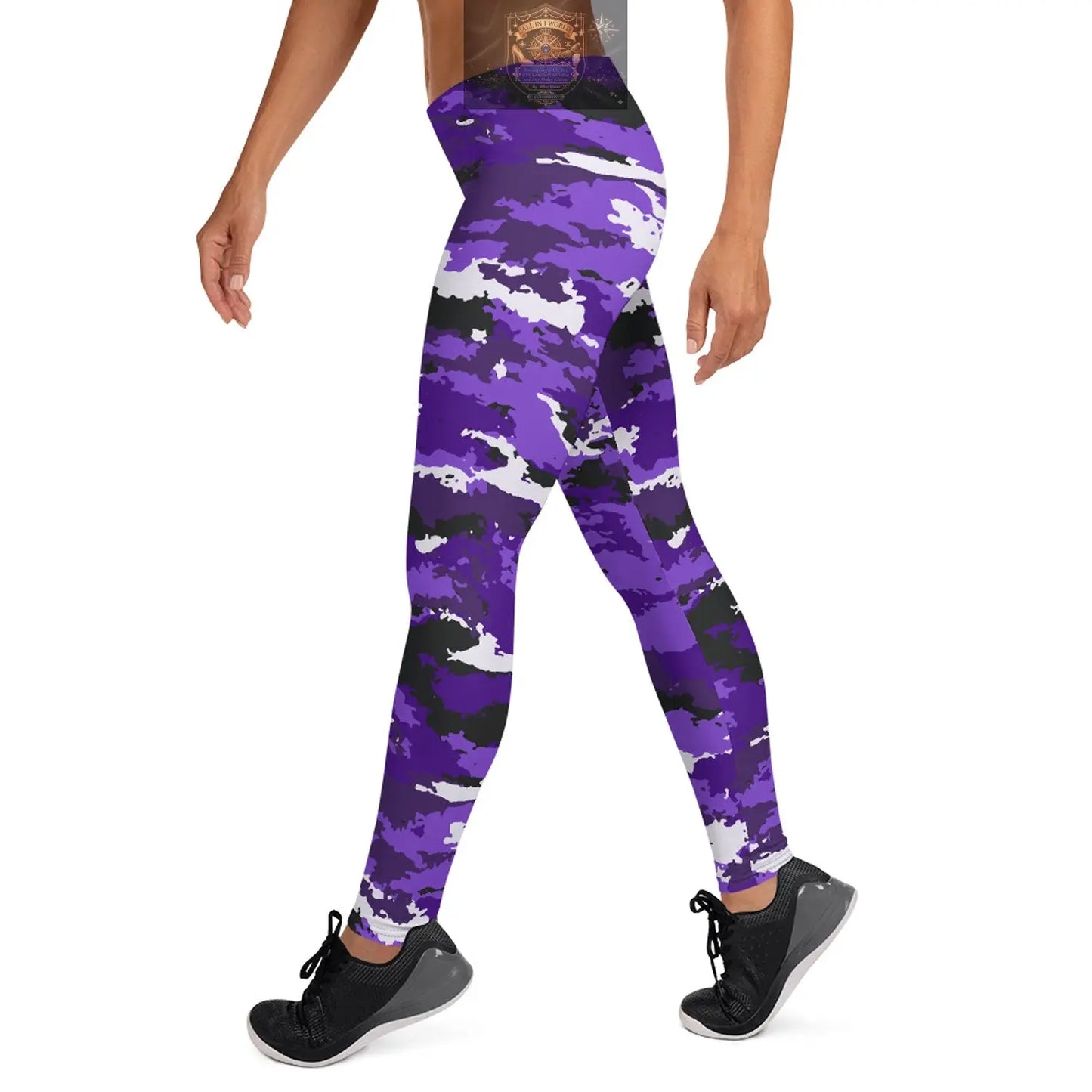Purple Camo Leggings for Women ALL IN 1 WORLD