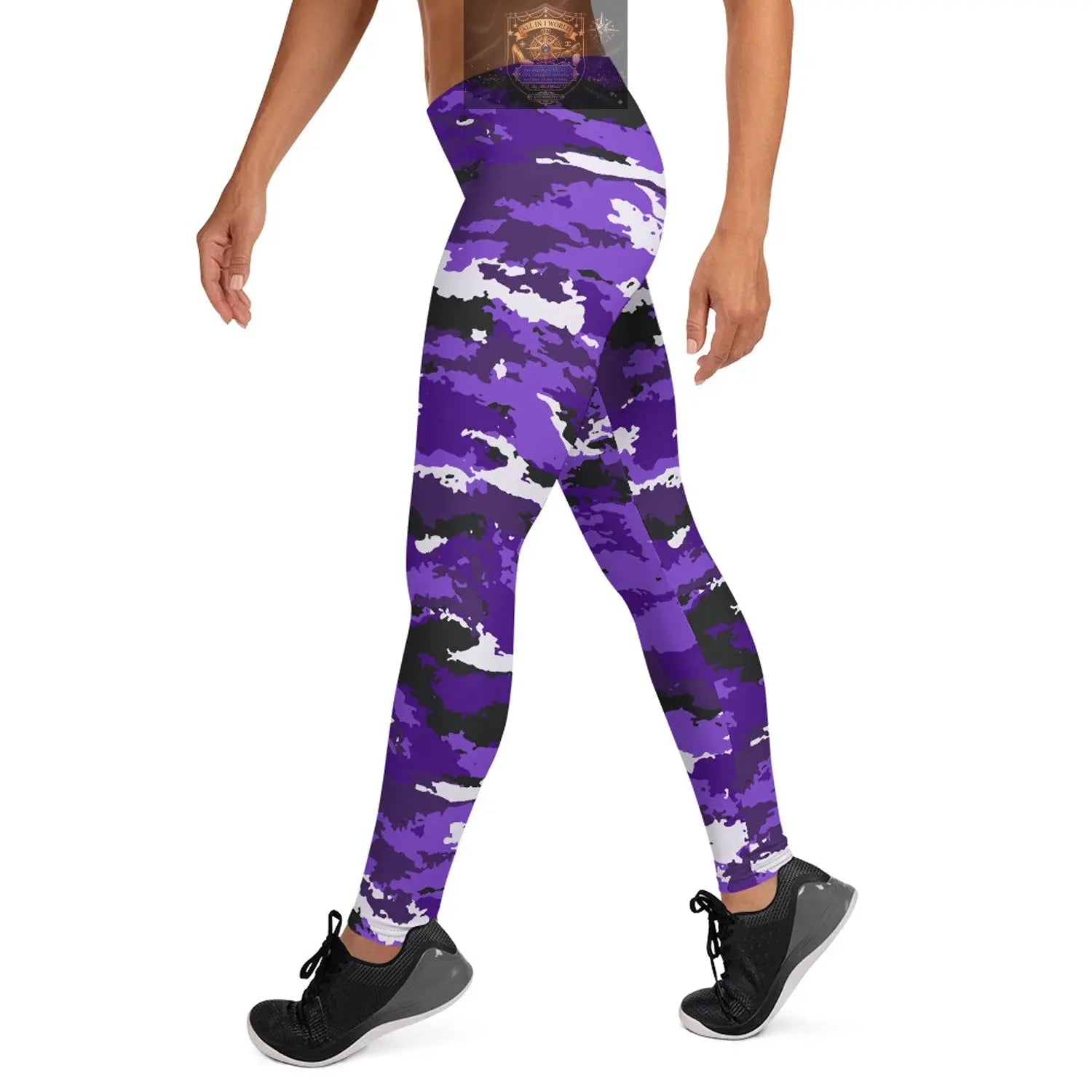 Purple Camo Leggings for Women ALL IN 1 WORLD