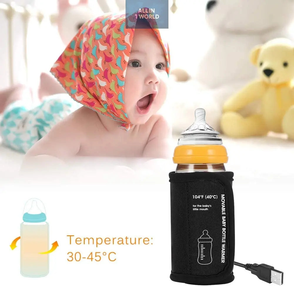 Baby Bottle Warmer Car Moveable USB Bottle Cup Heating Insulation Bag Teal Simba
