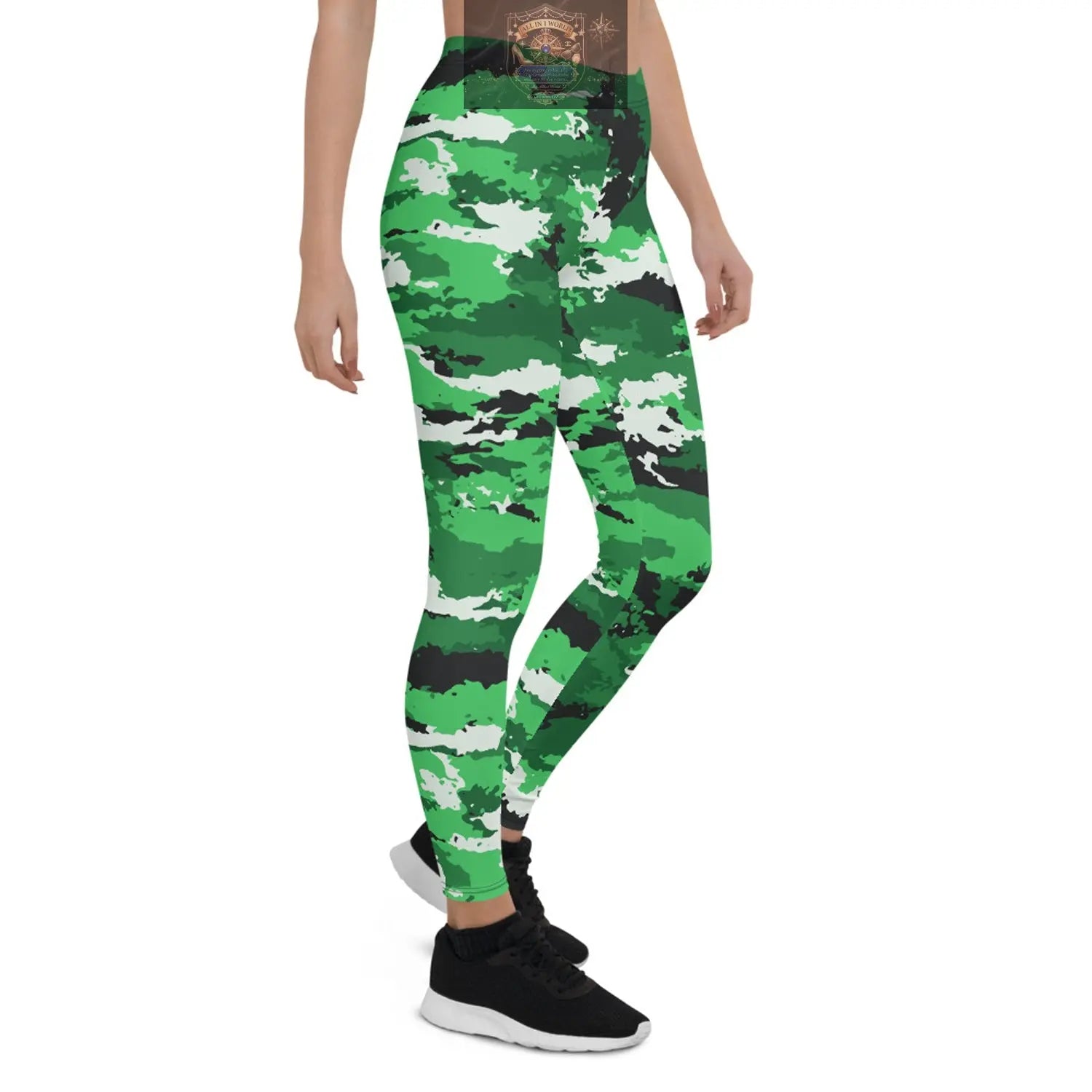 Green Camo Leggings for Women ALL IN 1 WORLD