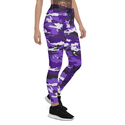 Purple Camo Leggings for Women ALL IN 1 WORLD