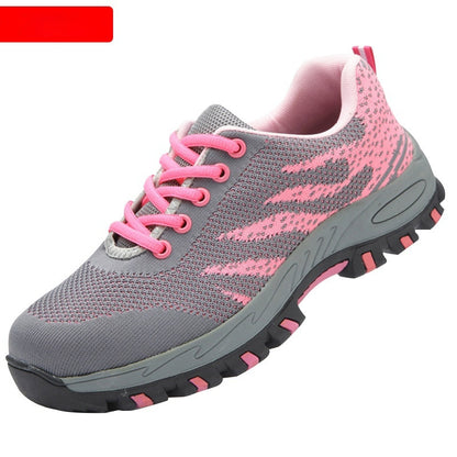 Women's safety work sneaker, back view