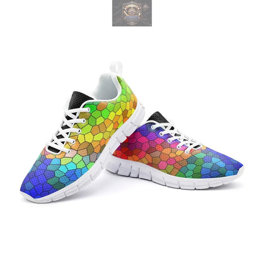 VIPER Style 54TV multi mosaic abstract unisex lightweight running sneakers - breathable mesh trainers - ALL IN 1 WORLD