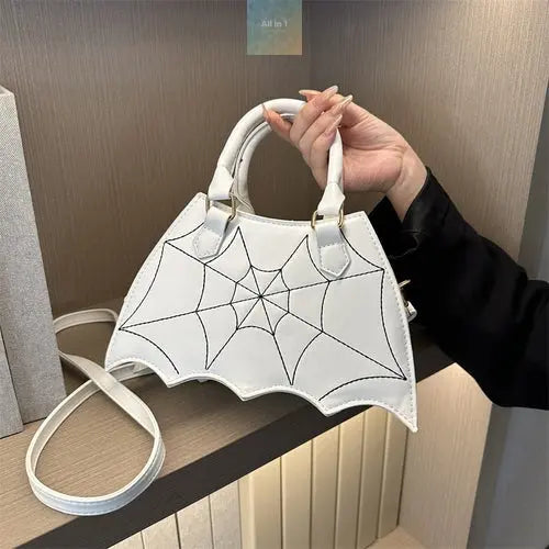 Halloween Spider Web Saddle Bags Fashion Personality Crossbody Crimson Medea