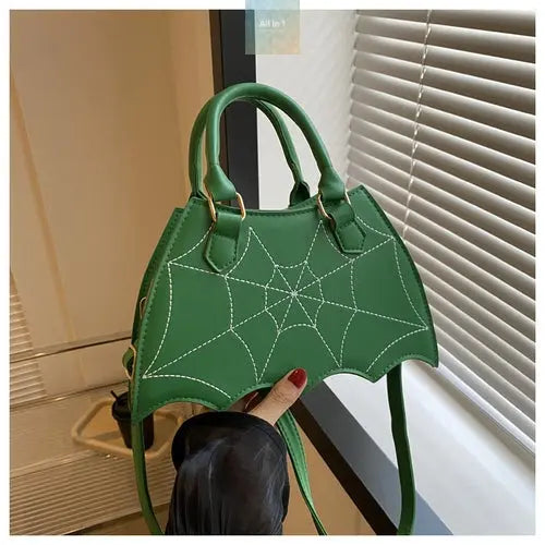 Halloween Spider Web Saddle Bags Fashion Personality Crossbody Crimson Medea