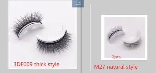 Natural False Eyelashes Reusable 3D Mink Lashes Self Adhesive Fake @all in 1 world all in 1 world