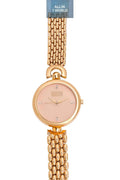 Rose Gold Crystal Textured Strap Watch all in 1 world