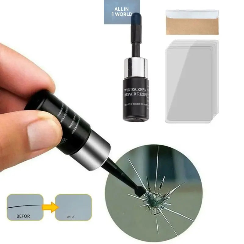 Auto Glass Windshield Repair Tool Set 5 Bottles Set @all in 1 world all in 1 world