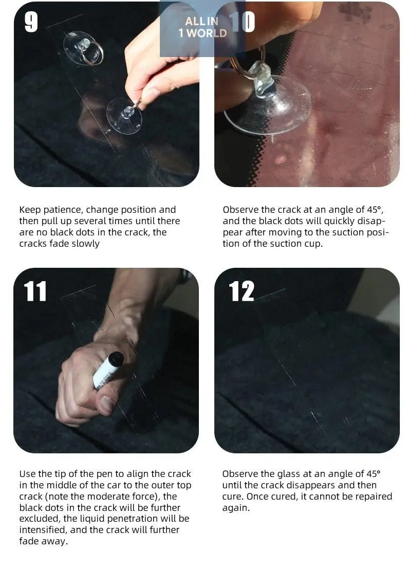 Auto Glass Windshield Repair Tool Set 5 Bottles Set @all in 1 world all in 1 world