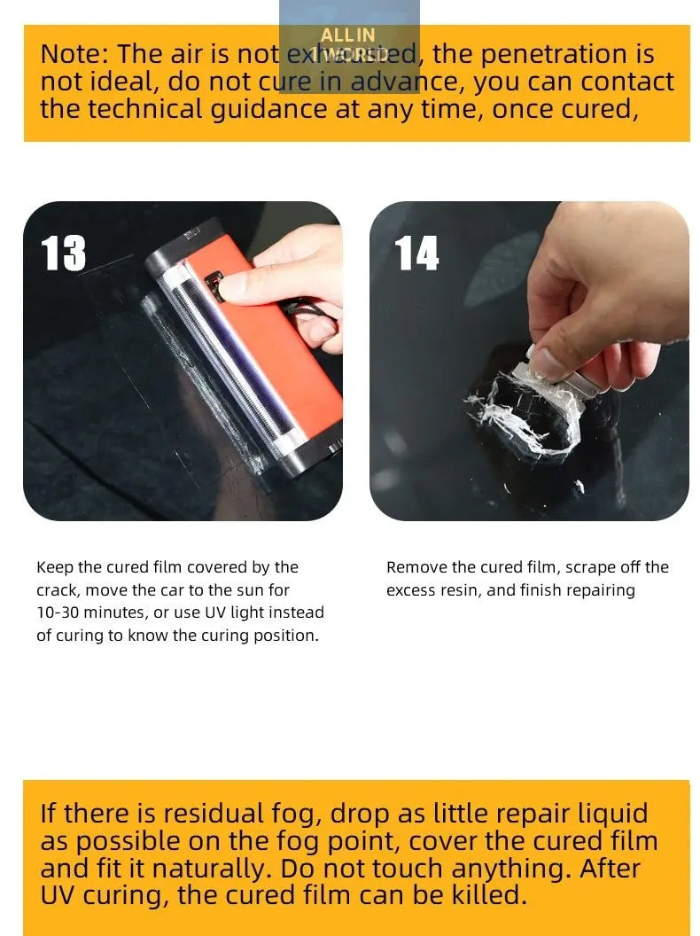 Auto Glass Windshield Repair Tool Set 5 Bottles Set @all in 1 world all in 1 world