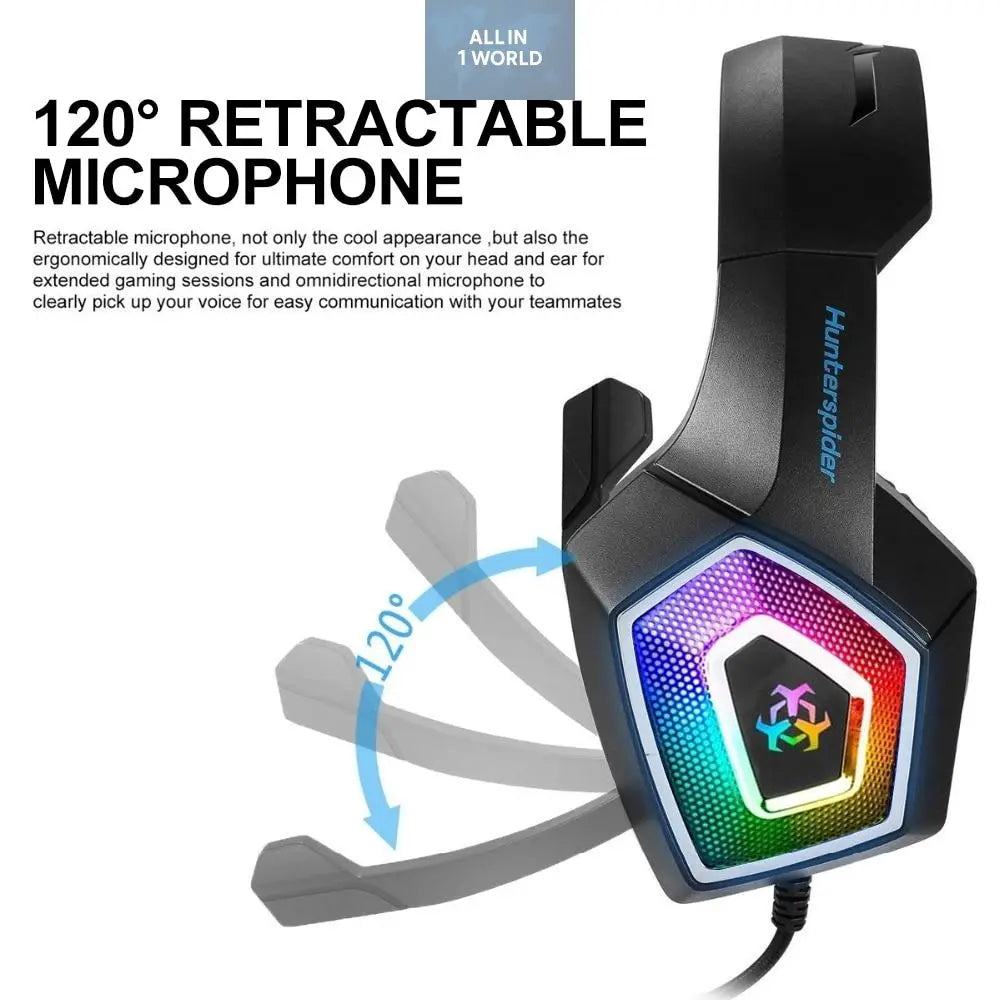 Gaming Headset with Microphone Stereo LED  @all in 1 world all in 1 world